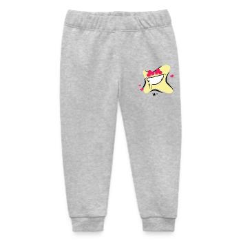 Smiling star heart of love - Baby Organic Sweatpants by Stanley/Stella - heather grey - Front