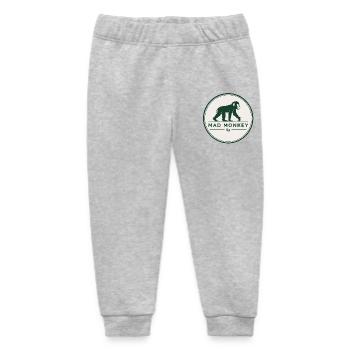 Mad Monkey Logo Badge - Baby Organic Sweatpants by Stanley/Stella - heather grey - Front