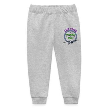 Die Zeit ist sehr schnell - Baby Organic Jogginghose Baby Tumbler von Stanley/Stella - Grau meliert - Vorne