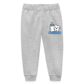 Milchzahn – Süßes Baby & Kinder Zahn Motiv - Baby Organic Jogginghose Baby Tumbler von Stanley/Stella - Grau meliert - Vorne