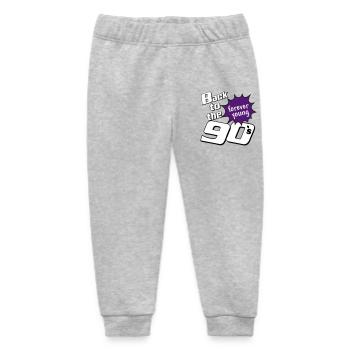 90s Party , Theme Party , forever Young (25) - Baby Organic Sweatpants by Stanley/Stella - heather grey - Front