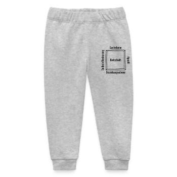 Vier Ohren Modell Zeichnung Schaubild - Baby Organic Jogginghose Baby Tumbler von Stanley/Stella - Grau meliert - Vorne