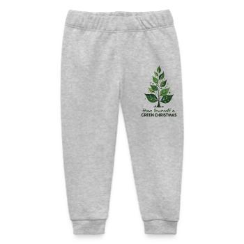 Eco Friendly Green Christmas Tree - Baby Organic Sweatpants by Stanley/Stella - heather grey - Front