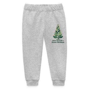 Eco Friendly Green Christmas Tree - Baby Organic Sweatpants by Stanley/Stella - heather grey - Front