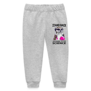 Stand Back - Meerkat in Science Mode - Baby Organic Sweatpants by Stanley/Stella - heather grey - Front
