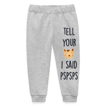 Tell your cat i said pspsps - Baby Organic Sweatpants by Stanley/Stella - heather grey - Front