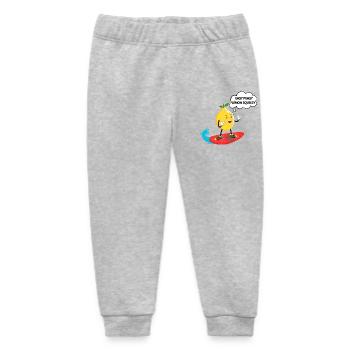 Humorous lemon surfer - Baby Organic Sweatpants by Stanley/Stella - heather grey - Front