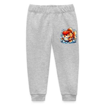 High Quality Fat Oranda Goldfish - Baby Organic Sweatpants by Stanley/Stella - heather grey - Front