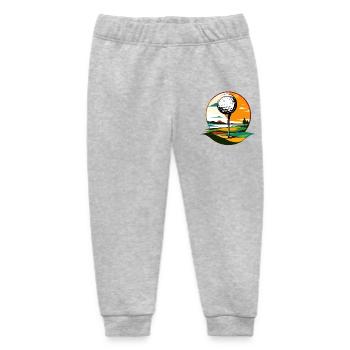 Golfball auf Golfplatz Golfer Landschaft Motiv - Baby Organic Jogginghose Baby Tumbler von Stanley/Stella - Grau meliert - Vorne