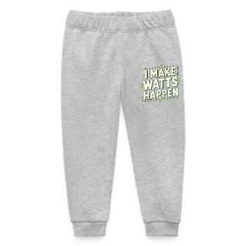 Master Electrician I Make Watts Electrical Service - Baby Organic Sweatpants by Stanley/Stella - heather grey - Front