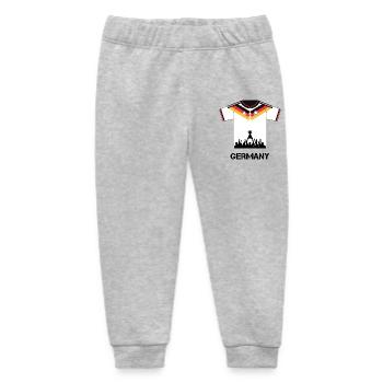 Germany Football Shirt with Cup – Fan Design - Baby Organic Sweatpants by Stanley/Stella - heather grey - Front