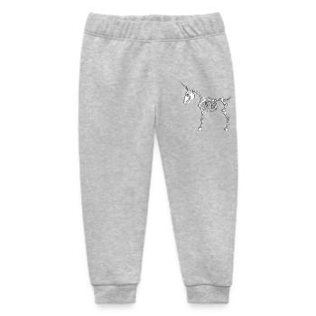 Unicorn Skeleton - Unicorns - Mythical Creatures - Comic - Baby Organic Sweatpants by Stanley/Stella - heather grey - Front