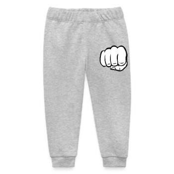 Faust geballte Faust fist bump cool Logo Symbol - Baby Organic Jogginghose Baby Tumbler von Stanley/Stella - Grau meliert - Vorne
