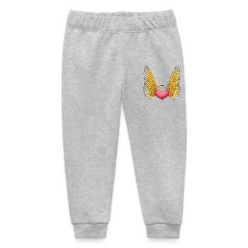 Himmlische Liebe | Herz | Engel | Geschenkidee - Baby Organic Jogginghose Baby Tumbler von Stanley/Stella - Grau meliert - Vorne