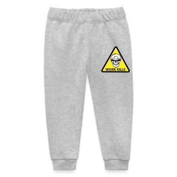 Danger Work, Kill Schild mit behelmtem Totenkopf - Baby Organic Jogginghose Baby Tumbler von Stanley/Stella - Grau meliert - Vorne