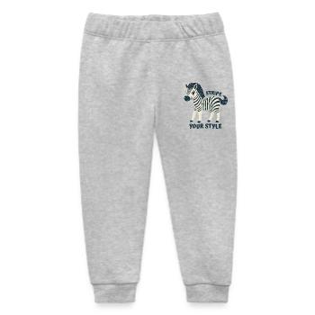 Stylish Zebra - Baby Organic Sweatpants by Stanley/Stella - heather grey - Front