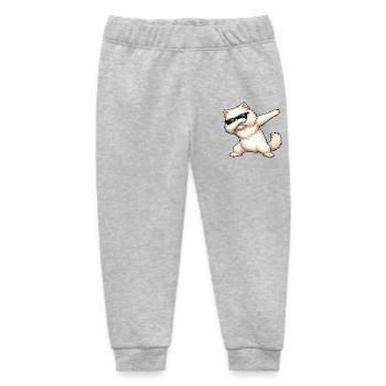 Dabbing Persian Cat - Baby Organic Sweatpants by Stanley/Stella - heather grey - Front
