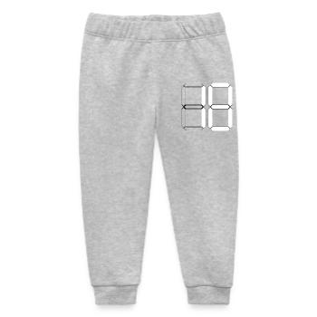 NUMBER 18 Eighteen Birthday Gift Digital - Baby Organic Sweatpants by Stanley/Stella - heather grey - Front