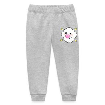 Kawaii Cloud Bubblegum Puff - Baby Organic Sweatpants by Stanley/Stella - heather grey - Front