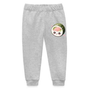 Kawaii Sushi Roll mit süßem Gesicht - Baby Organic Jogginghose Baby Tumbler von Stanley/Stella - Grau meliert - Vorne