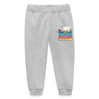machine à écrire antique colorée pour les fans rétro - Pantalon de jogging bébé bio Stanley/Stella - gris chiné - Devant