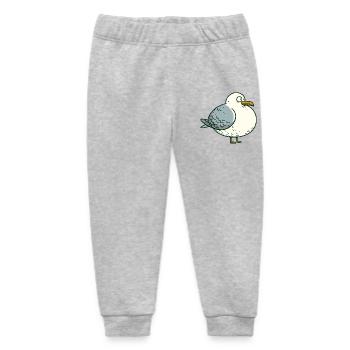 Comic dick fett Nordsee Moin Möwe Pier Hafen - Baby Organic Jogginghose Baby Tumbler von Stanley/Stella - Grau meliert - Vorne