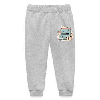 Offline Mode Retro Internet - Baby Organic Jogginghose Baby Tumbler von Stanley/Stella - Grau meliert - Vorne