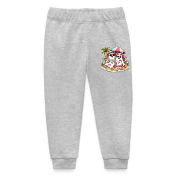 Summer Ghosts on the Beach - Baby Organic Sweatpants by Stanley/Stella - heather grey - Front