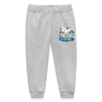 Paper Boat Sea Adventure - Baby Organic Sweatpants by Stanley/Stella - heather grey - Front