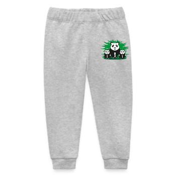Lustige Panda Familie im Grünen. - Baby Organic Jogginghose Baby Tumbler von Stanley/Stella - Grau meliert - Vorne