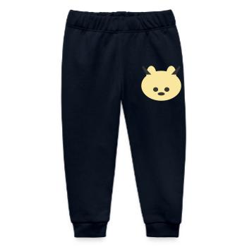 Horned Bear Cuddly Icon - Baby Organic Sweatpants by Stanley/Stella - navy - Front