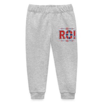 RO! Norway 2026 Embroidery - Baby Organic Sweatpants by Stanley/Stella - heather grey - Front