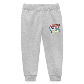 Weisswurst Powered - Baby Organic Jogginghose Baby Tumbler von Stanley/Stella - Grau meliert - Vorne