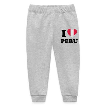 I love Peru - Ich liebe Peru - Baby Organic Jogginghose Baby Tumbler von Stanley/Stella - Grau meliert - Vorne