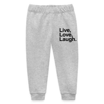 live love laugh - Baby Organic Sweatpants by Stanley/Stella - heather grey - Front