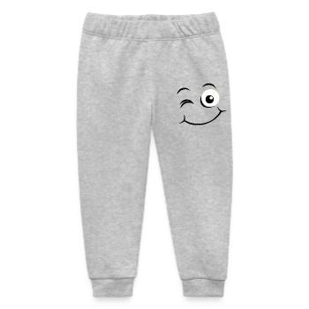Emoticon Glückliches Gesicht - Baby Organic Jogginghose Baby Tumbler von Stanley/Stella - Grau meliert - Vorne
