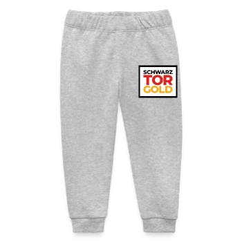 Deutsche Sport Mannschaften - SchwarzTorGold Box - Baby Organic Jogginghose Baby Tumbler von Stanley/Stella - Grau meliert - Vorne