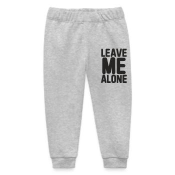 Leave Me Alone - Privacy - Baby Organic Sweatpants by Stanley/Stella - heather grey - Front