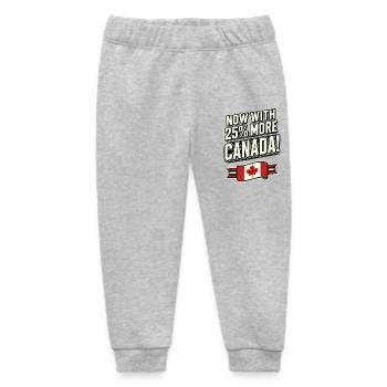 Jetzt mit 25% mehr Kanada – Handelszoll Satire - Baby Organic Jogginghose Baby Tumbler von Stanley/Stella - Grau meliert - Vorne
