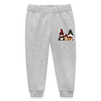 Katze mit Wichtel  - Baby Organic Jogginghose Baby Tumbler von Stanley/Stella - Grau meliert - Vorne