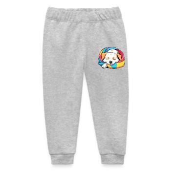Schlummernder Welpe Regenbogen Schal - Baby Organic Jogginghose Baby Tumbler von Stanley/Stella - Grau meliert - Vorne