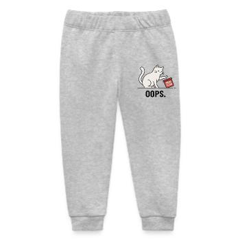 Mein Plan… Oops – Lustige Katze - Baby Organic Jogginghose Baby Tumbler von Stanley/Stella - Grau meliert - Vorne