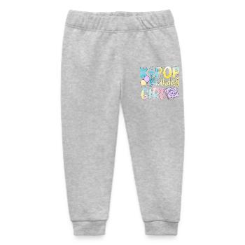 K-Pop Birthday Girl - Baby Organic Sweatpants by Stanley/Stella - heather grey - Front
