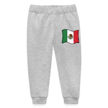 Mexiko Flaggen Cartoon-Illustration - Baby Organic Jogginghose Baby Tumbler von Stanley/Stella - Grau meliert - Vorne