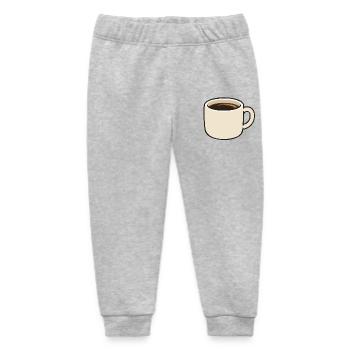 Minimalistische Kaffeetasse Cartoon-Illustration - Baby Organic Jogginghose Baby Tumbler von Stanley/Stella - Grau meliert - Vorne