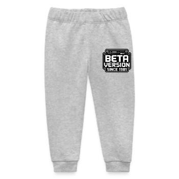 Retro Tech Logo Design - Baby Organic Sweatpants by Stanley/Stella - heather grey - Front