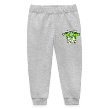 2 Raupen Baby Rassel Windel Schnuller Kind geboren - Baby Organic Jogginghose Baby Tumbler von Stanley/Stella - Grau meliert - Vorne