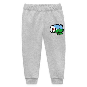 Dschibuti Flagge Faust - Baby Organic Jogginghose Baby Tumbler von Stanley/Stella - Grau meliert - Vorne