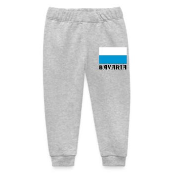 Horizontal White-Blue-Black Line - Baby Organic Sweatpants by Stanley/Stella - heather grey - Front