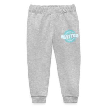 Geschenk für Matteo - Baby Organic Jogginghose Baby Tumbler von Stanley/Stella - Grau meliert - Vorne
